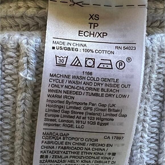 Gap gray ribbed turtleneck sweater - Picture 6 of 6